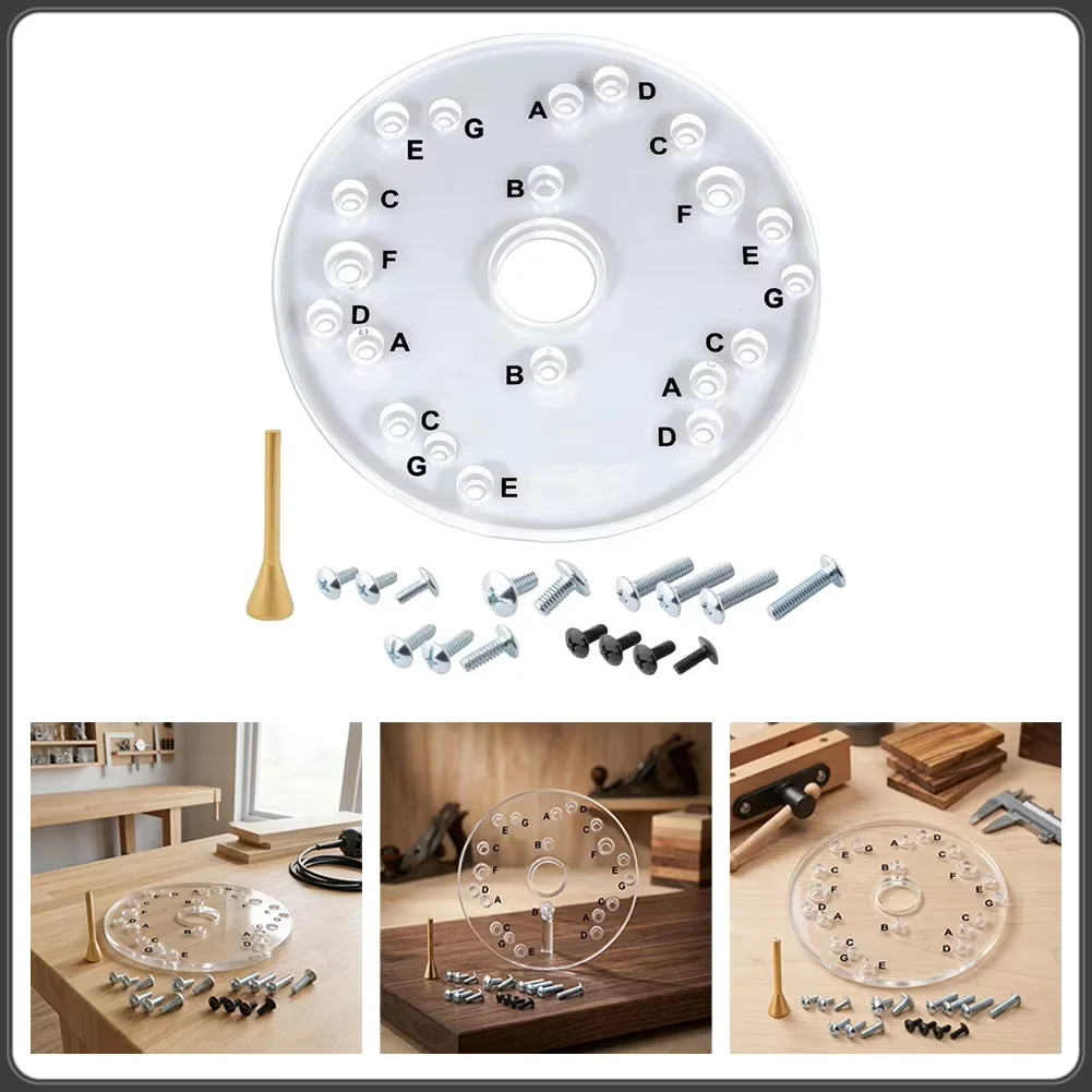 Transparent Router Base Plate 165mm Quick Setup Letter Marked Holes For 690 621 Milling Machine Parts