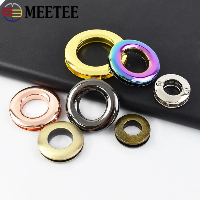 4/10 pz Meetee metallo O anello occhielli fibbia a vite 10-25mm borsa in pelle catena collegare chiusura occhiello borsa gancio decorativo mestiere