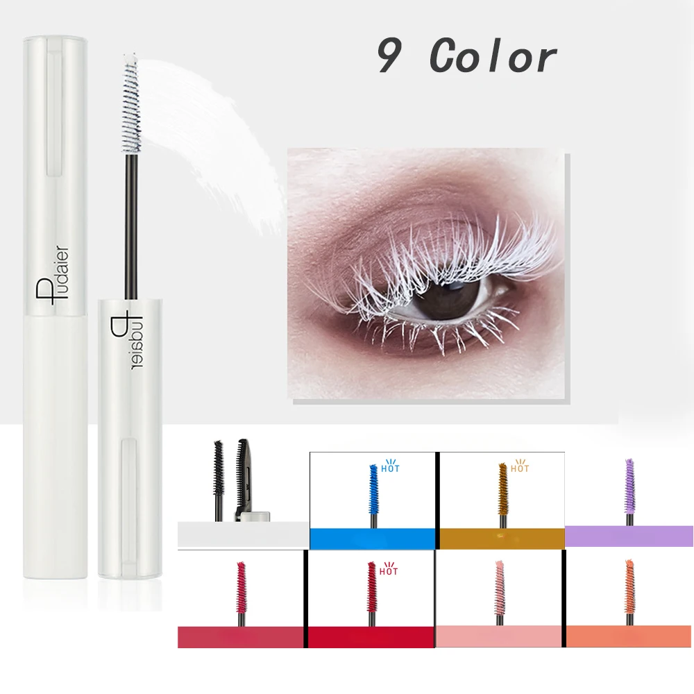 Mascara blanc à la mode, maquillage 4D, soyeux, naturels, longs cils, mascara imperméable, extension optique, curling durable, rimel