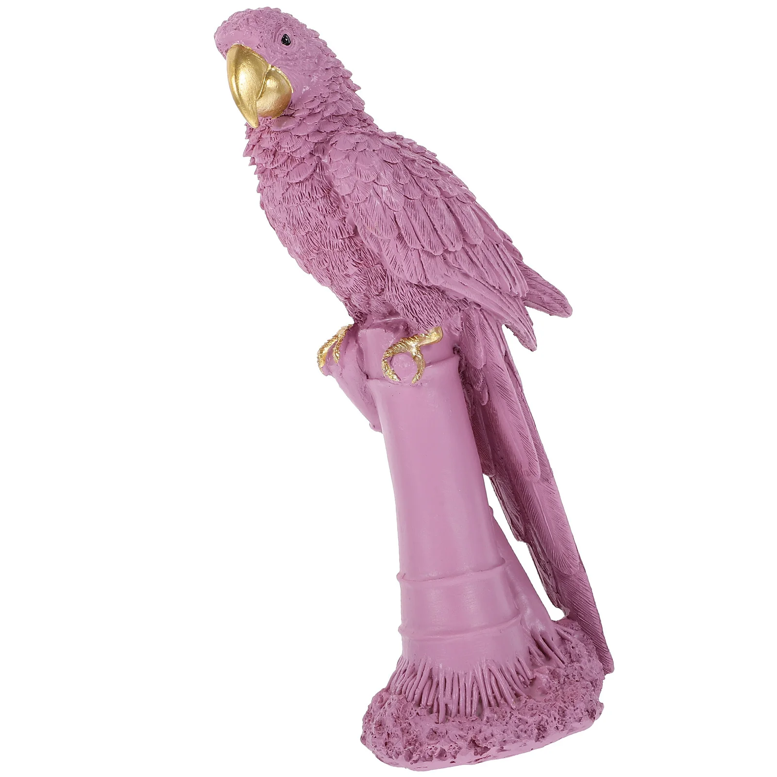 

Lifelike Resin Parrot Statue Vibrant Bird Ornament for Living Room Bedroom Study Desk Home Decorative Centerpiece Accent