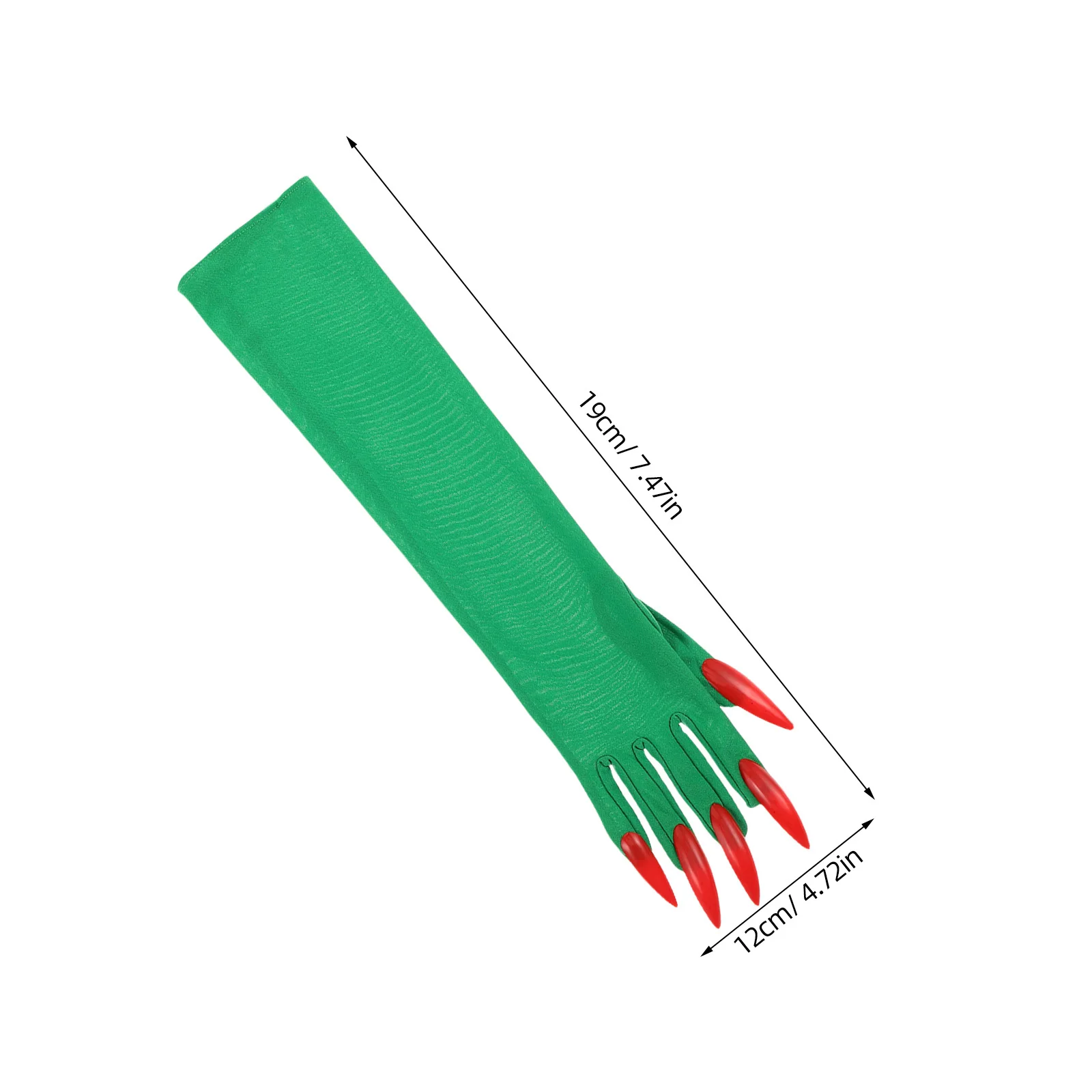 1Pair Halloween Claws Gloves Long Nails Scary Costume Accessories Cosplay Party Dress Up Comfortable Claw Gloves