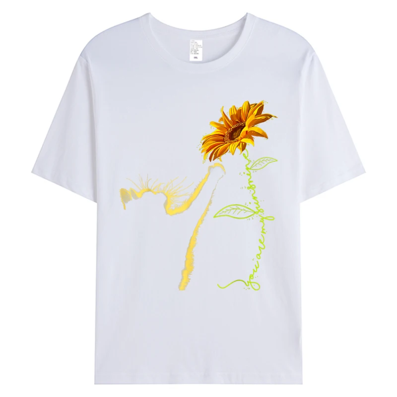 القط عباد الشمس المطبوعة الساخن تي شيرت هدايا لعشاق القطط كيتي أمي هريرة سيدة النساء الرجال القطن تي شيرت الخصم زهرة المحملة