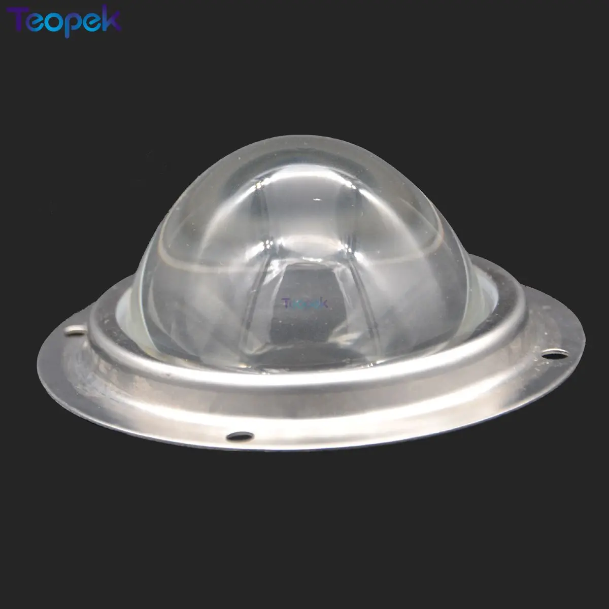 عدسة Led زجاجية بصرية 66 مم 60-80 درجة + دعامة + حلقة سيليكون لمصابيح LED عالية الطاقة 20 وات 30 وات 50 وات 60 وات 100 وات 120 وات