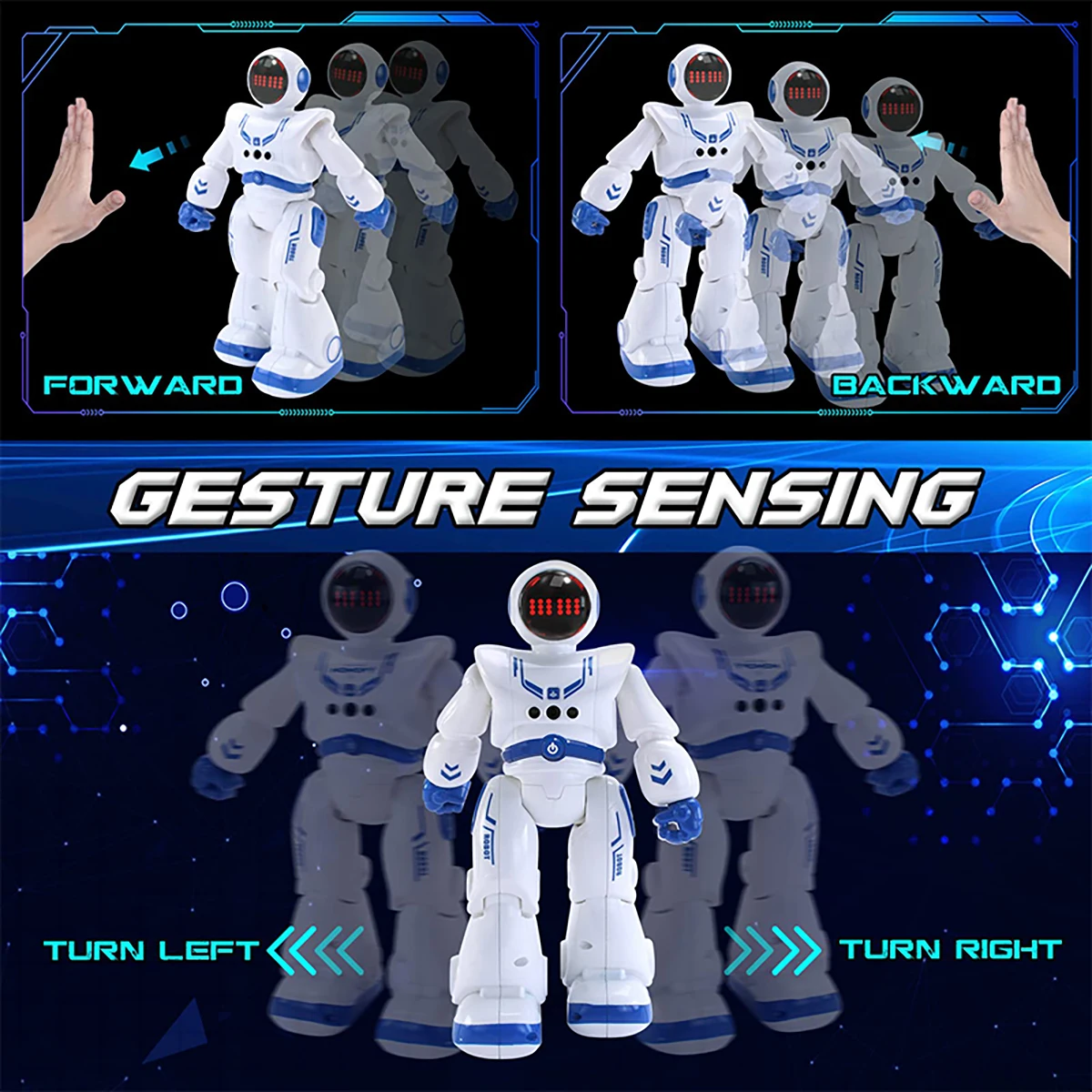 RC Robot Toys Boys Girls, Robot Smart Programmable Gesture Sensing Robot Remote Control Dancing Intelligent Programmable Robot