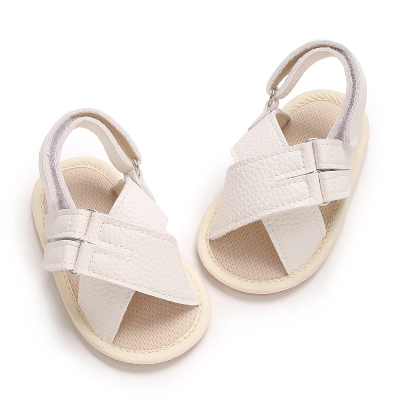 HAIZHIW Rubber Soft Sole Non-Slip Solid ColorToddler First Walker Baby Crib Newborn Baby Summer Sandals Infant Boy Girl Shoes