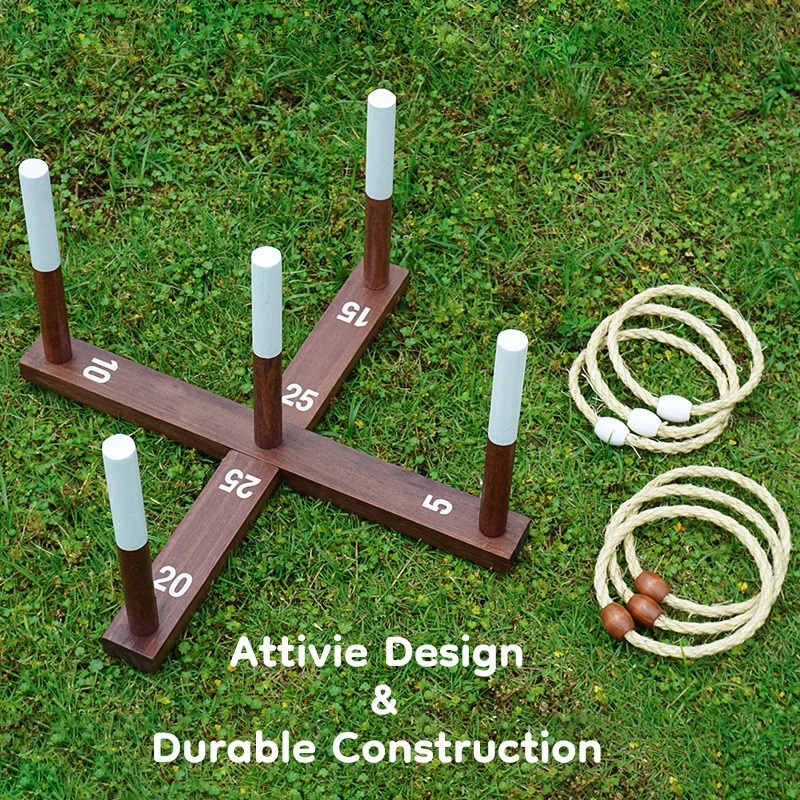 

Cross Base+Storage Bag+6 Hemp Rope Loops Rings Game Kids Ring Toss Booth Outdoor Sports Toys Throwing Speed Training Games