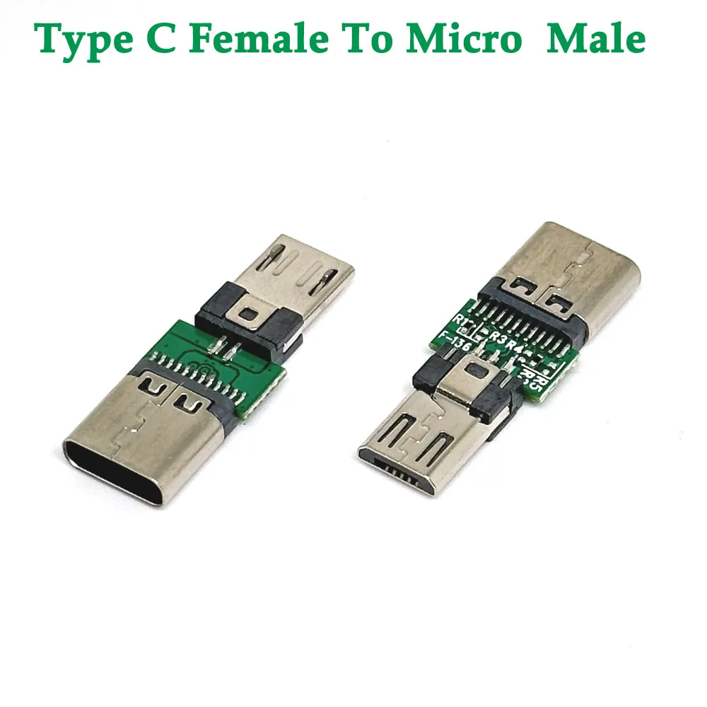 USB Type C Female To Micro USB Male Adapter Connector Type-C Micro USB Charger Adapter for Xiaomi Redmi Huawei Phone Converter