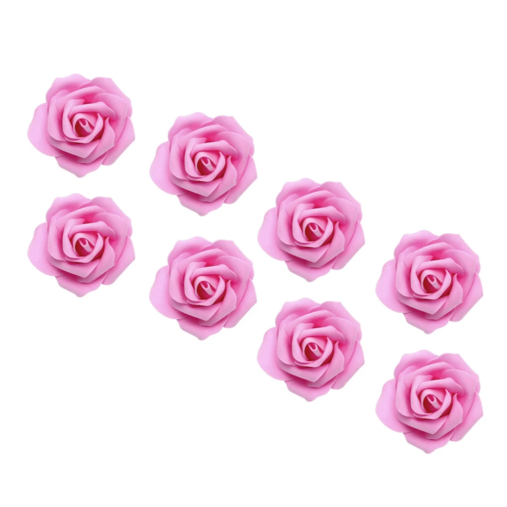 

100pcs Artificial Rose Heads Decorative Lifelike Wedding Flowers Reusable Foam Photo Prop Bridal Party Decoration