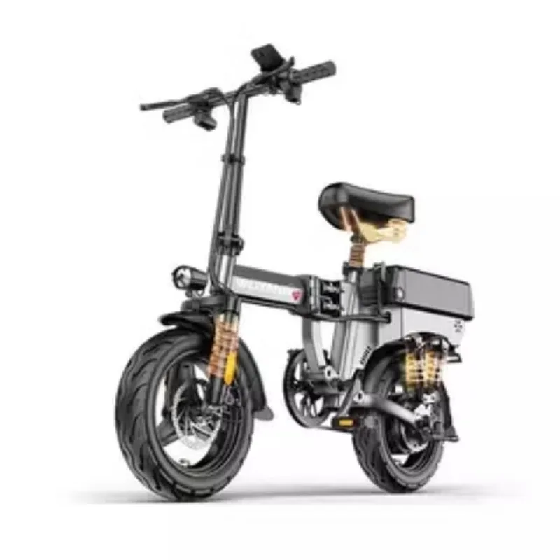 Driving folding electric bicycle helps ultra-light portable lithium battery