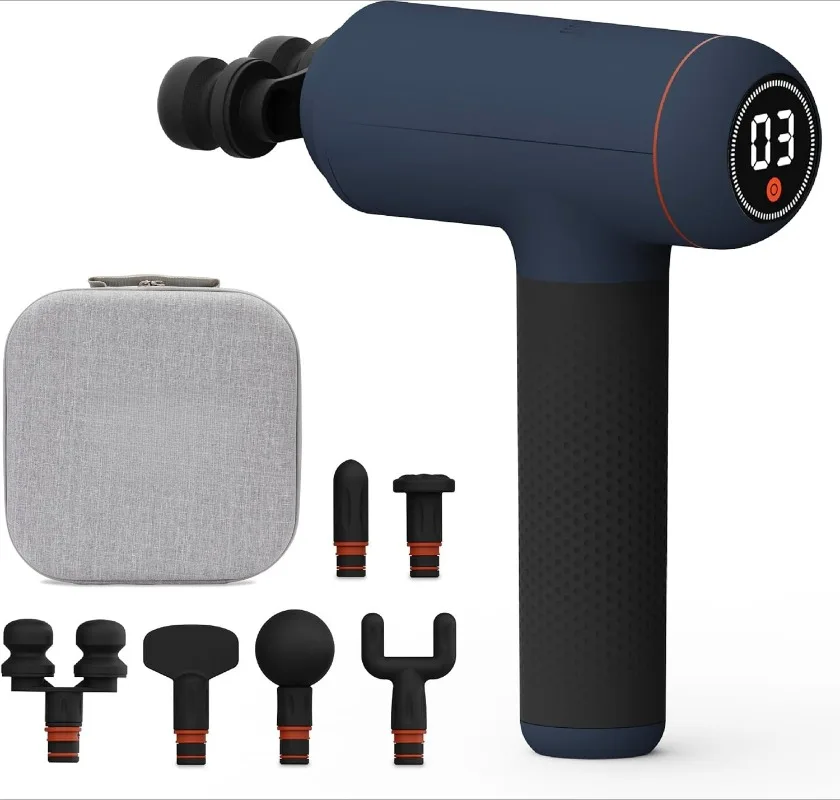 

Массажный пистолет — 6 насадок, 7 скоростей, тихий мотор | Ударный массажер для глубоких тканей | Ручная Масса