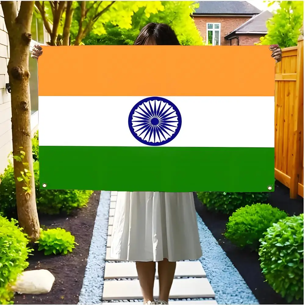 India Flags Borderless four-ring ornament indoor outdoor decoration effortless to hang