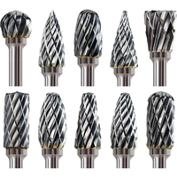 10PCS Carbide Burr Set Compatible with Dremel 1/8\