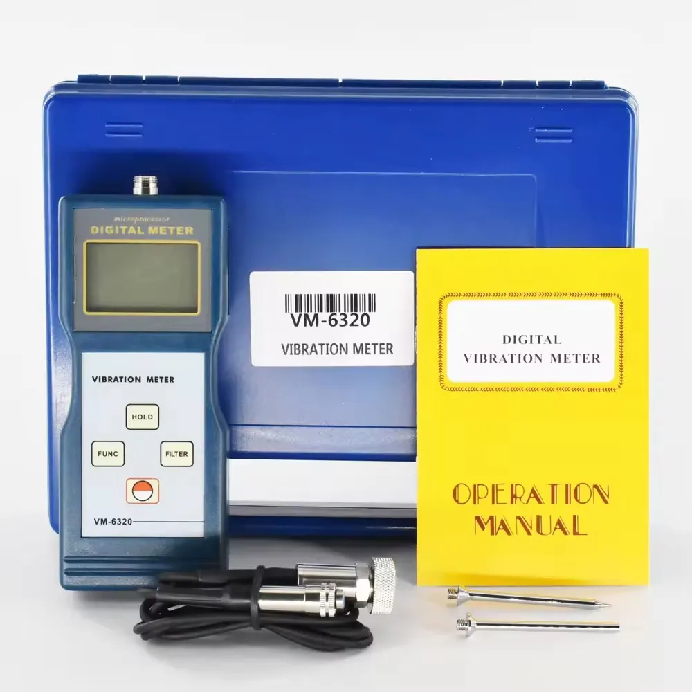 Portable Vibration Meter 10Hz~1kHz Velocity Vibrometer Tester With USB/RS-232 data output VM6320