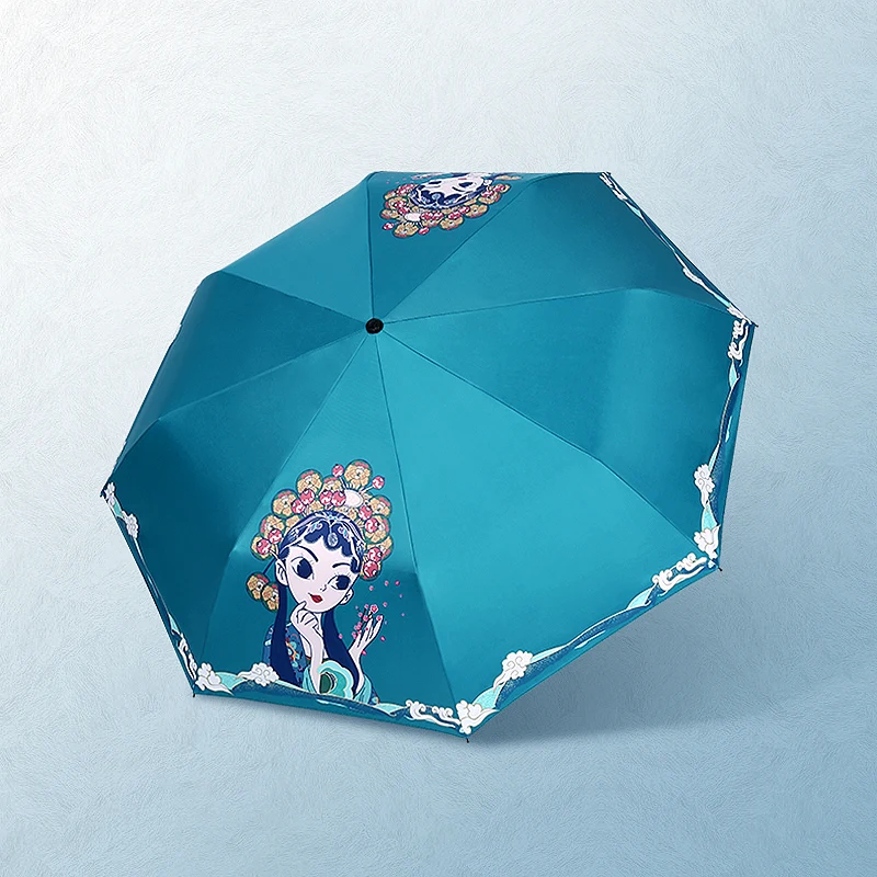 

National Fashion Chinese Style Retro Anti-UV High-Grade Sense of Rain and Dual-Use