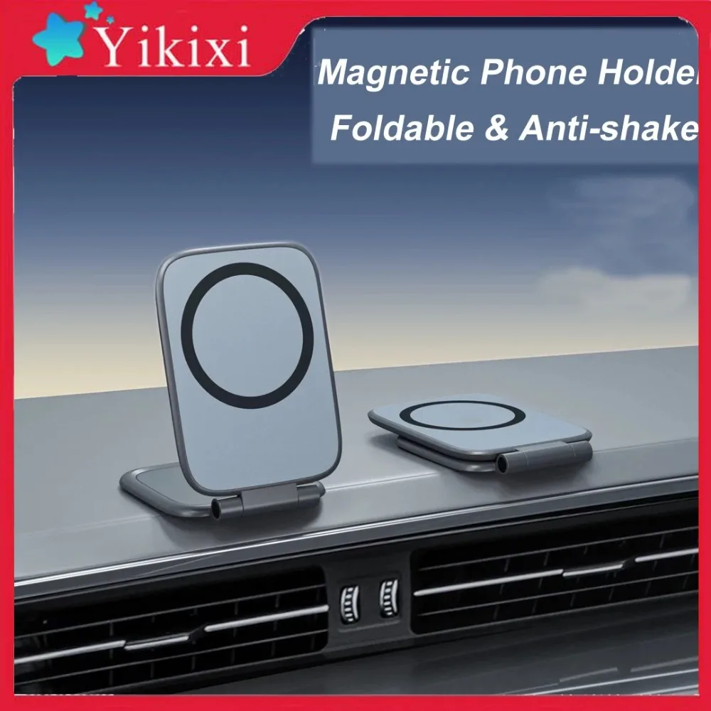 

Dual Magnetic Phone Stand Holder Phone Holder Ultrathin Foldable for iPhone 16 15 14 13 12 Pro Max Plus Gym Magnet Phone Stand