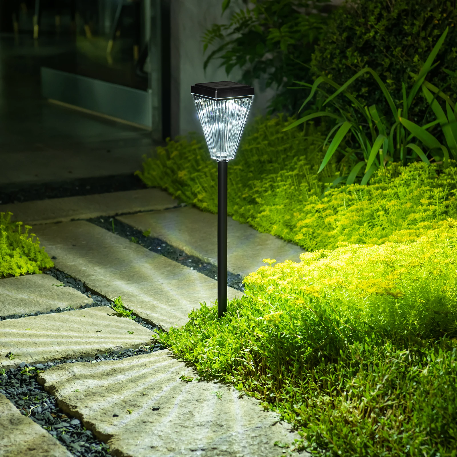 IP65 luci solari da giardino impermeabili per esterni luci solari per percorsi paesaggistici luci solari per prato Multi colore Patio Yard Pathway