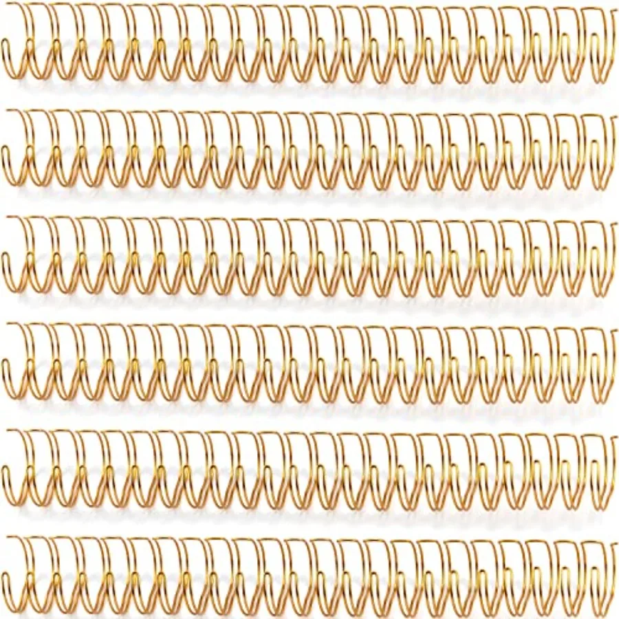 

6 шт., 1 диаметр, 23 отверстия, металлические шпильки для переплета проволоки, переплет Cih, двойная петля, спиральная переплетная проволока с двойной петлей