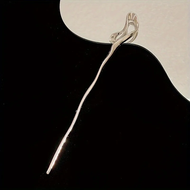 دبوس شعر جديد بسيط وعصري غير منتظم مصنوع من خليط معدني يرتدي يوميًا مع شعر مضفر برأس ماروكو دبوس شعر صغير وفريد من نوعه