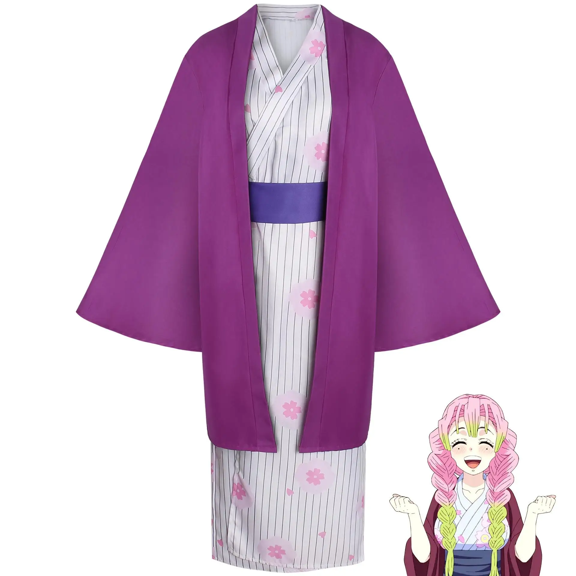 

Костюм для сценических выступлений Demon Slayer: Kimetsu No Yaiba, кимоно для косплея на Хэллоуин, купальник Glass Honey для женщин