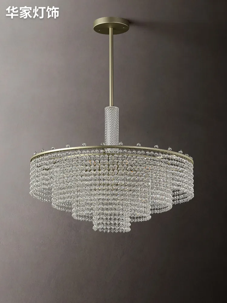 Crystal chandelier living room creative personality bedroom study light luxury high-end