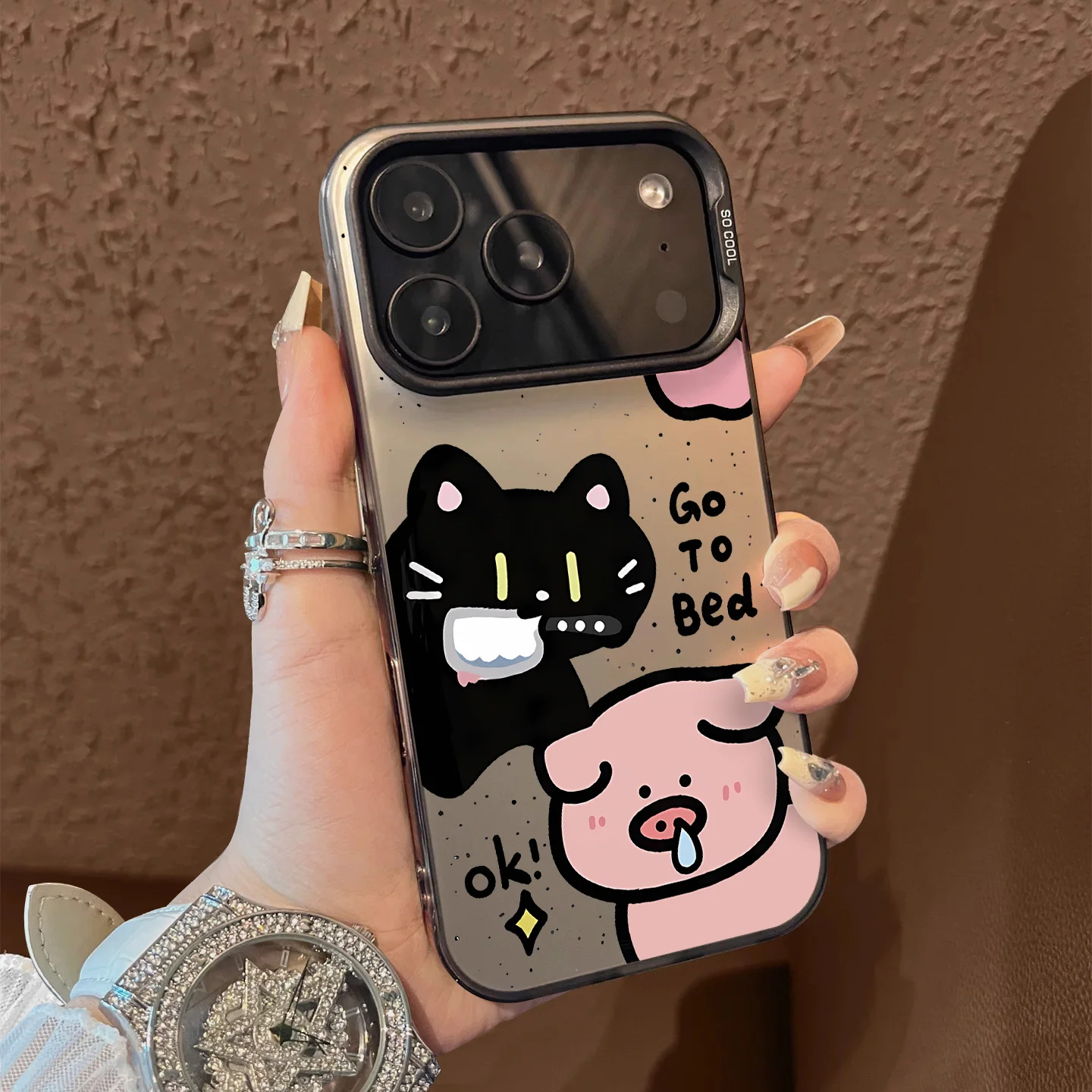 الوردي لطيف خنزير الكرتون نمط جراب هاتف آيفون 17 16 15 14 13 12 11 برو ماكس XS XR X SE 16E 16 زائد 17ProMax 17 ماتي غطاء