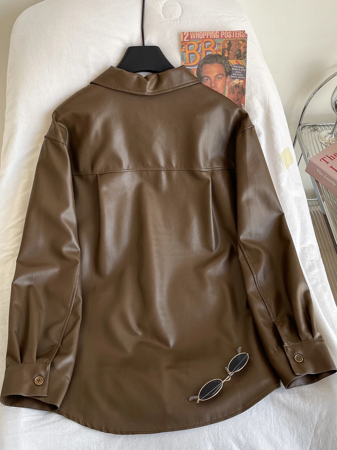 Jaet in pelle da donna allentata casual coreano Sle Faionable 2025 Nuovo design ket Dettagli Versatile Top pigro Sle