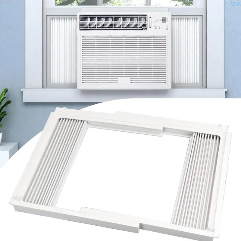 A2UE Expandable Window Air Conditioning Sealing Panel Louver Retractable Windproof Panel Easy Installation Accessories