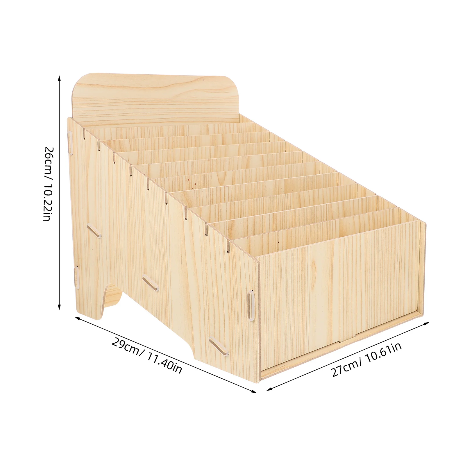 صندوق منظم مكتب خشبي لمحطة فرز فواتير البريد والمستندات مع تصميم متعدد الأقسام لتخزين المكاتب المنزلية