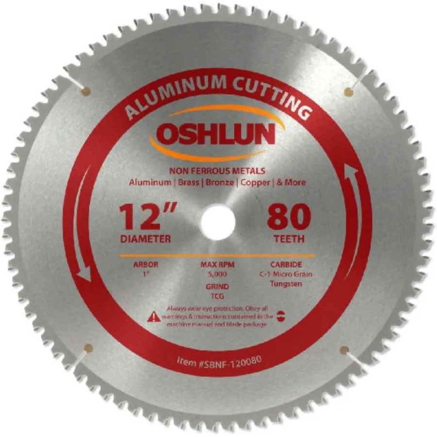 

SBNF-0 12-Inch TCG Saw Blade with 1-Inch Arbor for Aluminum and Non Ferrous Metals