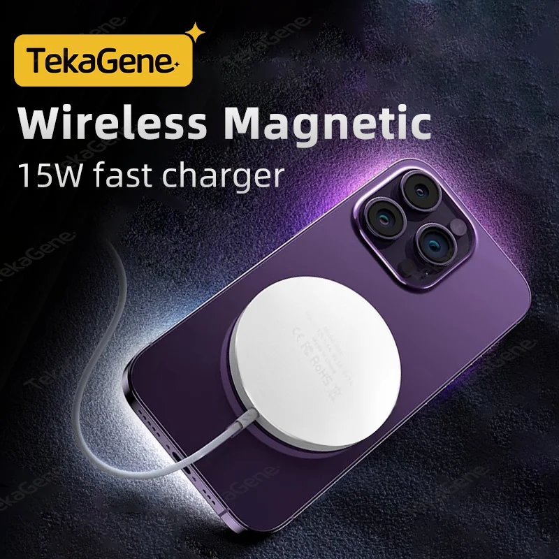 

15W Type-C Wireless Magnetic Suction Fast Charger For Apple iPhone 15 14 13 12 Pro Max Huawei Xiaomi For Samsung Galaxy S24