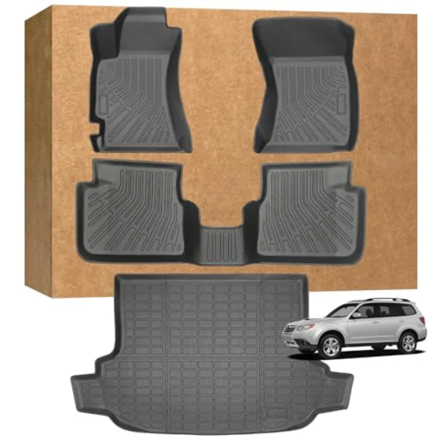 

Коврики для Subaru Forester 2009-2013, сверхпрочные, из ТПЭ, водонепроницаемые, нескользящие, всепогодная защита, индивидуальная подгонка, передние и задние, комплект