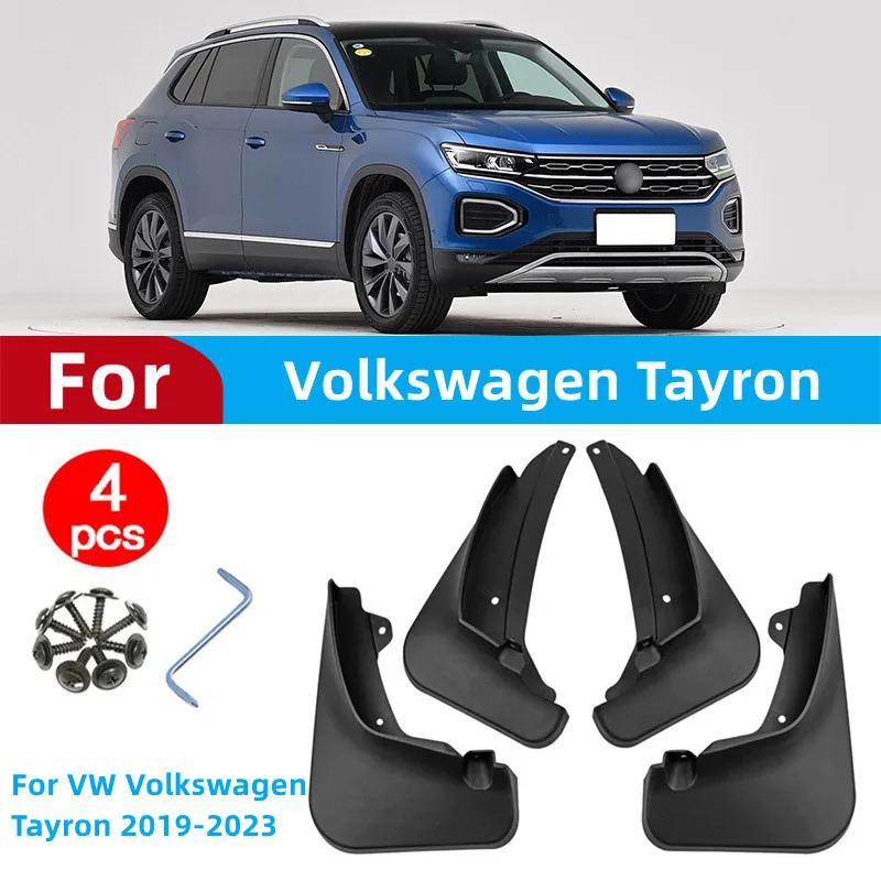 4Pcs Mud Flap For VW Volkswagen Tayron 2019-2023 Mudguards Wheel Rear Front Cover Mudflaps Guards Car Accessories