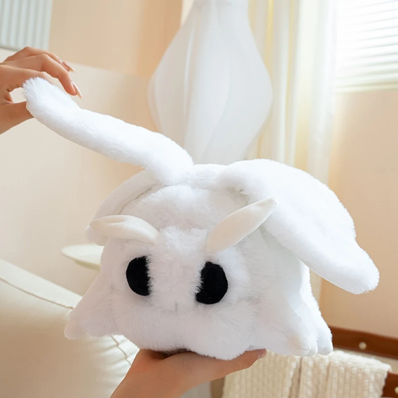 White Moth Plush Pillow Toy Soft Cartoon Moth Plushie Cute Night Butterfly Stuffed Animal Doll Xmas Birthday Gift view 2