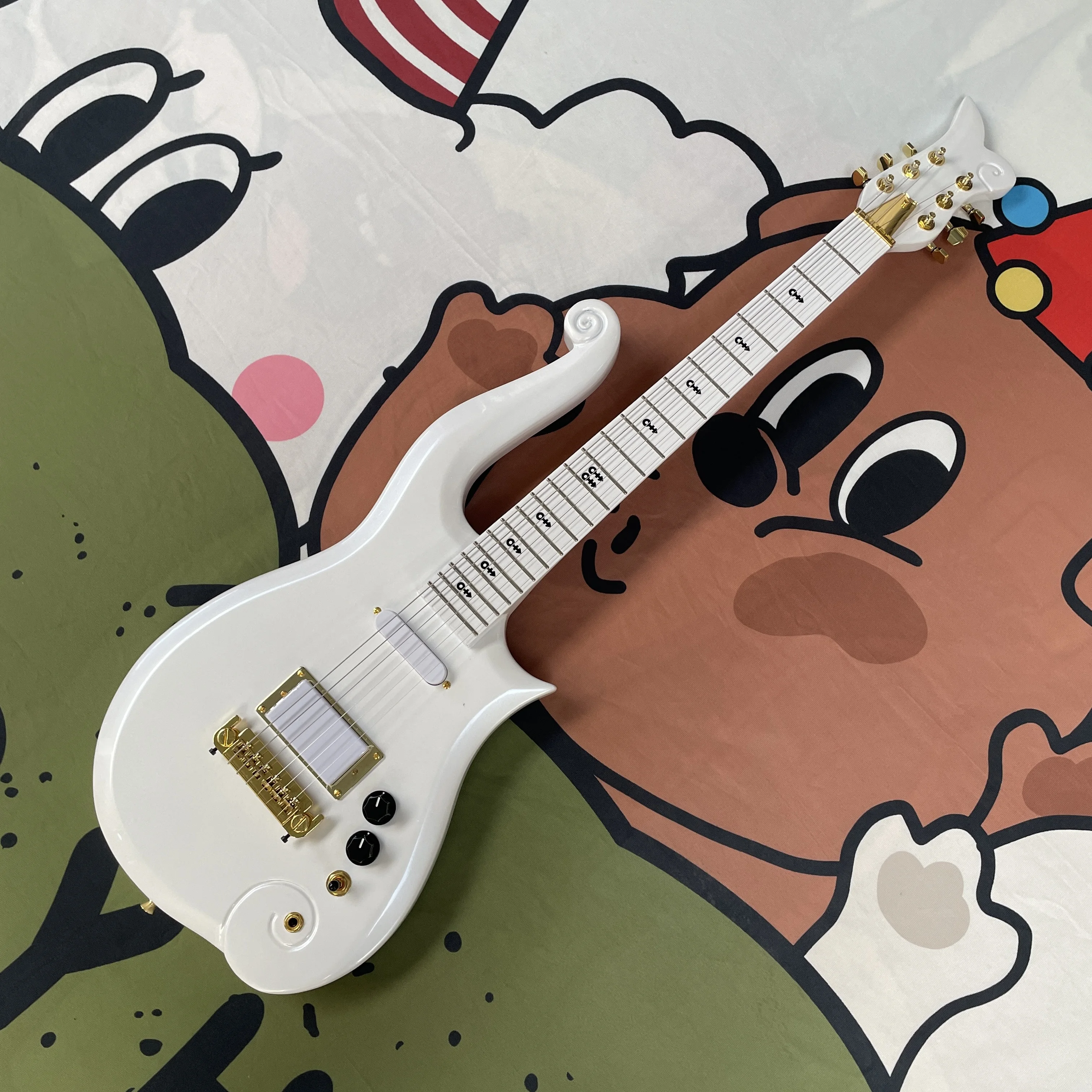 

New Model Prince Charming Electric Guitar, Mahogany Body Guitars, Maple Fingerboard and Gold Hardware Electric Guitarra