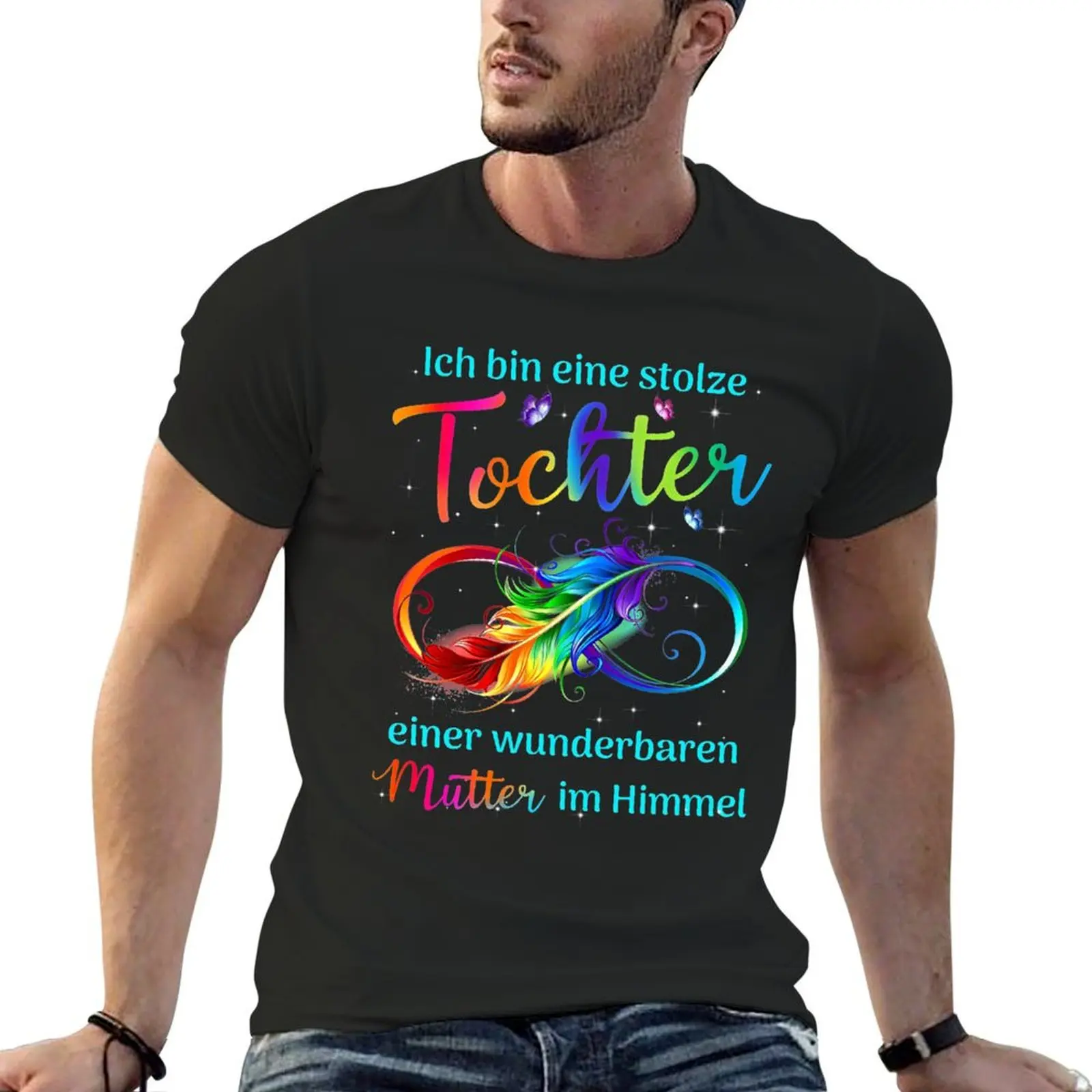 Ich Bin Eine Stolze Tochter Einer Wunderbaren Mutter Im Himmet T-Shirt cute tops street wear korean fashion men graphic tees