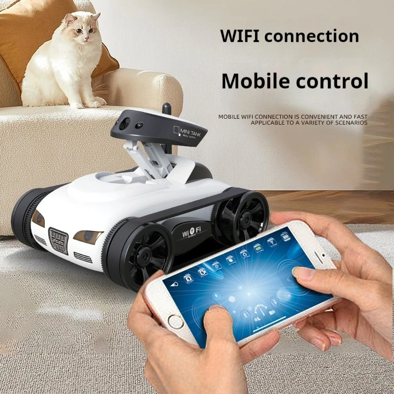 Bediening Vierkanaals realtime transmissiecamera Kleine tankbaan Lopende afstandsbediening via smartphone fotografietank