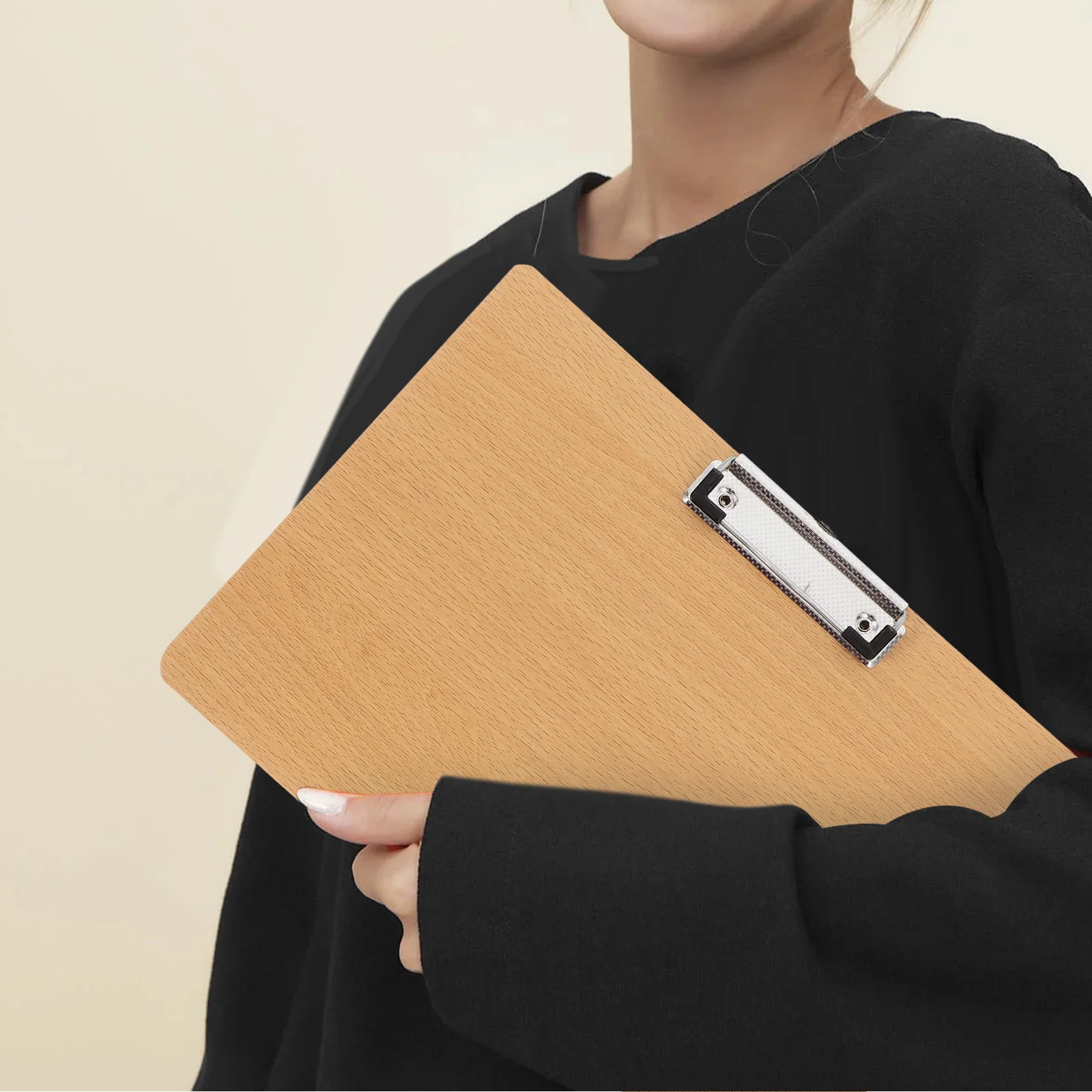 A4 Density Board Clipboard Metal Clip Smooth Surface For Office Study Drawing Notetaking File Organizer Document Holder