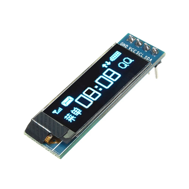 Module d'affichage OLED pour Ardunio, écran LED LCD, blanc et bleu, 0.91 pouces, interface IIC i2C, SSD1306, 12864, 0.91