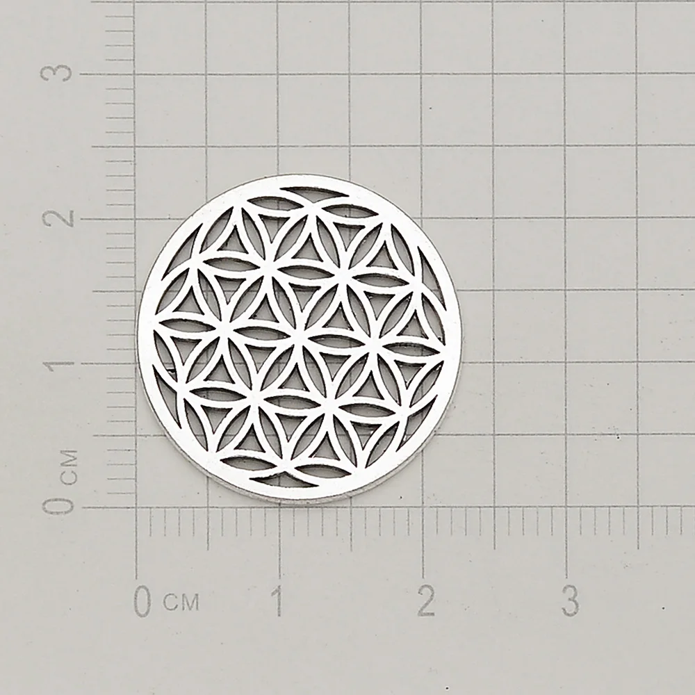 10 sztuk/partia-23mm Vintage kwiat życia Charms wisiorki dla Diy brelok do tworzenia biżuterii ustalenia dostaw akcesoria Handmade — zdjęcie 3