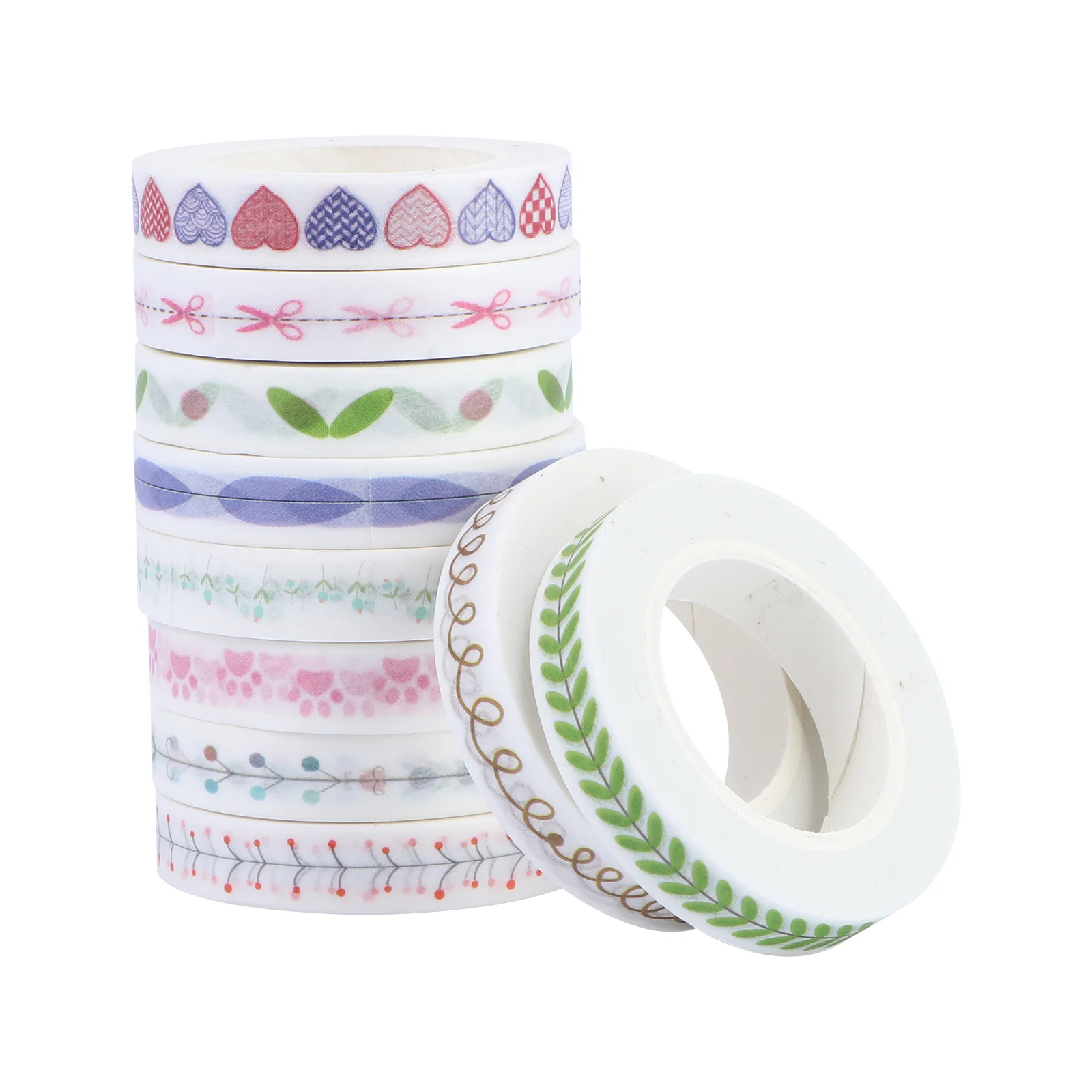 10 Pcs Stickers Adhesive Tape DIY Paper Tapes Accessories Hand Account Decorative Unique Tapers Creative Gift