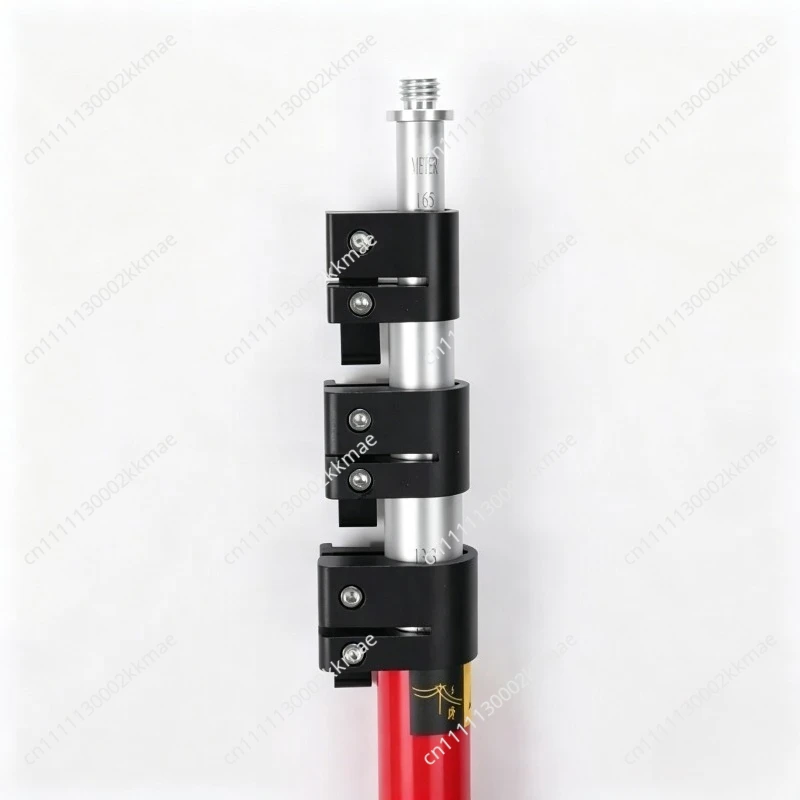 3.6m 4.6m 5.2m Aluminum Telescopic Surveying Prism Pole, Quick High Accuracy,Measuring Accessories Survey and Draw