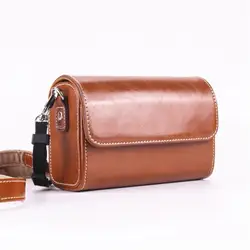Retro Camera Leather Bag Case With Shoulder Belt for sony RX100 HX99 HX90 For Canon G5X2 G7X3 G7X2 G7X SX730 SX740