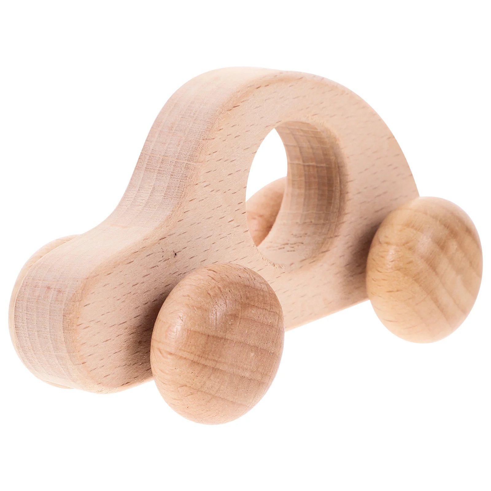 Beech Car Toy Log Cart Stroller Infant Grasp Inertia Model Baby Toys Wood Push Molar