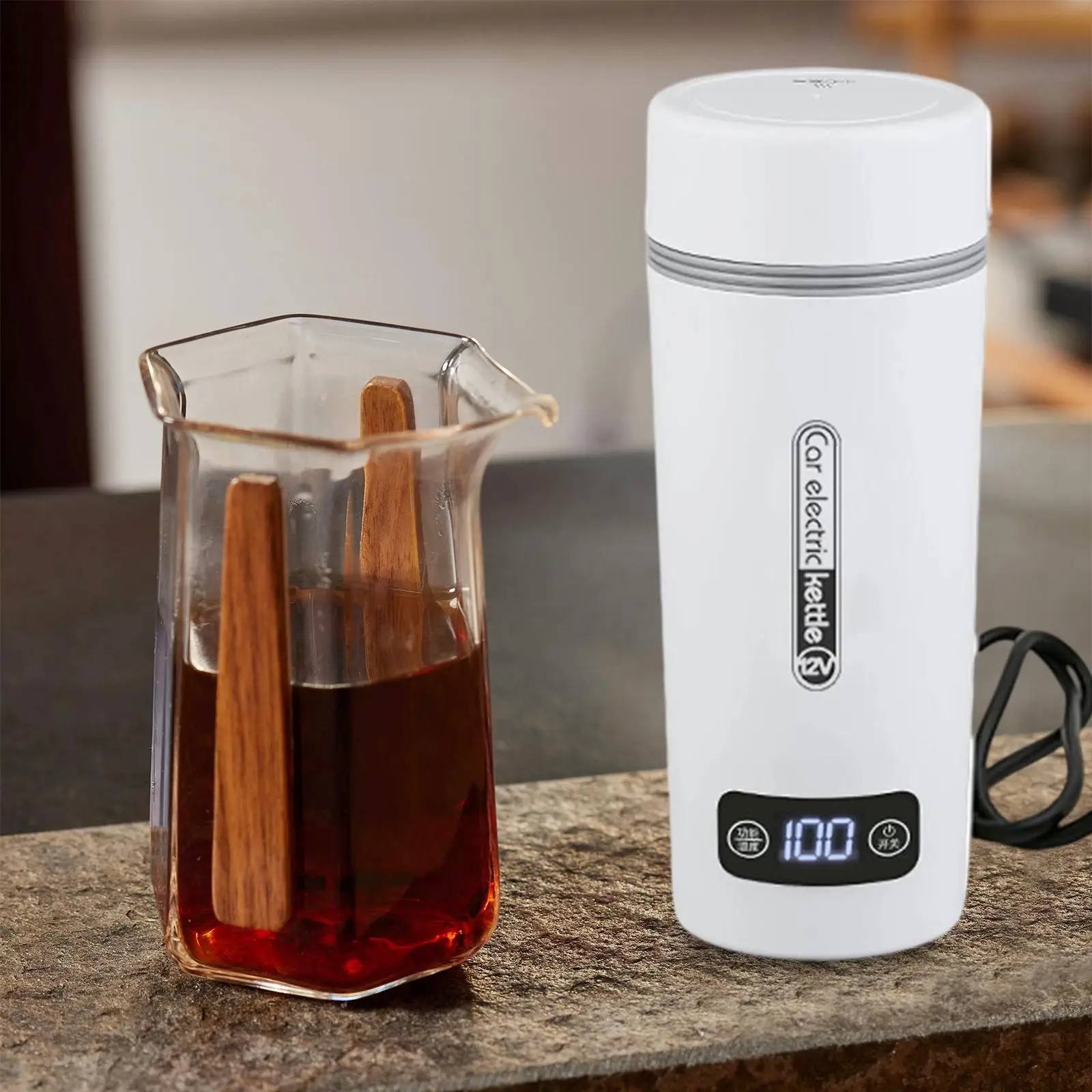 

Автомобильный электрический чайник с подогревом, портативный универсальный герметичный чайник из нержавеющей стали