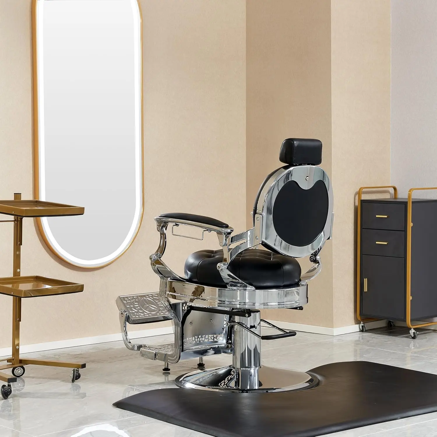 Kappersstoel Salon Stoel Haarstylist, Vintage Heavy Duty 700 Pond Haarstyling Stoelen Voor Kapperszaak Beauty Tattoo Massage