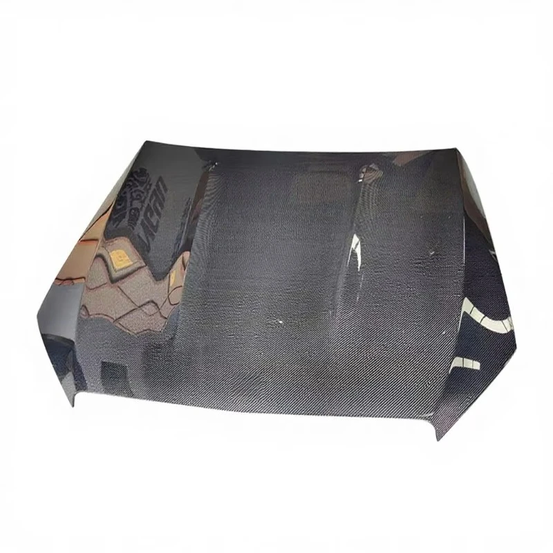 BR New Black Carbon Fiber Engine Cover For C-Class W205 (2015-2021) 1 Year Warranty Made In China 3