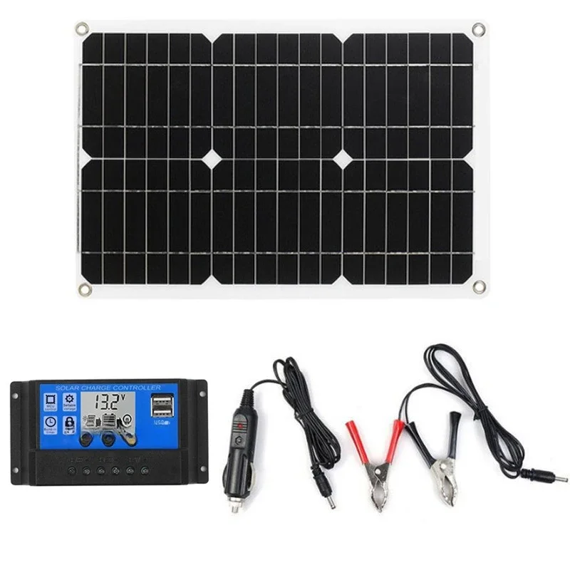 

Solar Panel 12v 1000w Output 220v Plate Charge Battery 500w Panels Home Cell Electric Fan Photovoltaic External 5v Minisplit