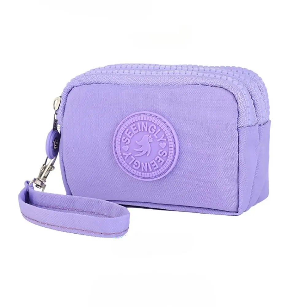 1Pcs Card Holder Coin Bags Large Capacity Zipper Coin Purse Three Layers Waterproof Coin Wallet