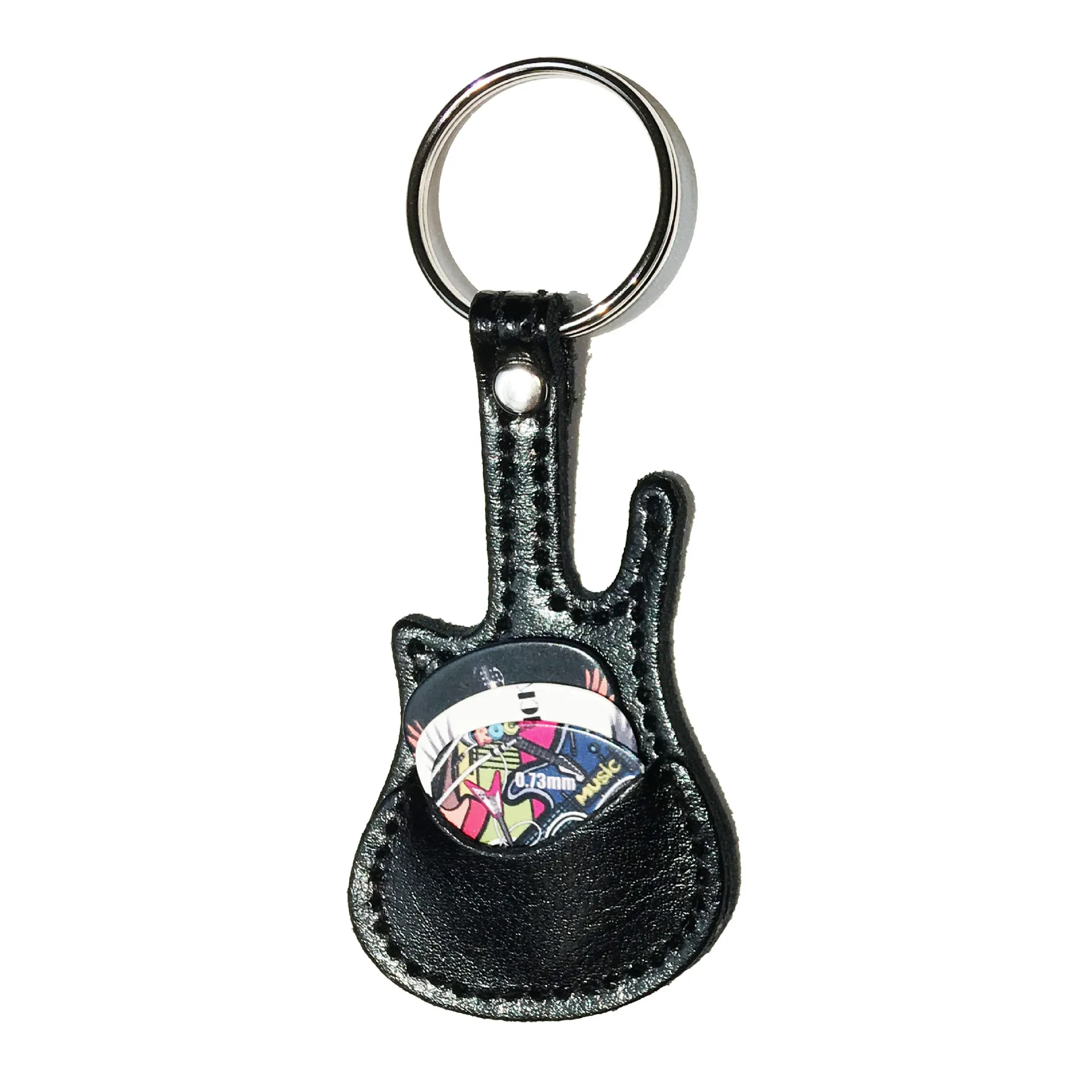 Cowhide Guitar Pick Bag Ukulele Pick Clip Guitar Pick Keychain Musical Instrument Accessories Bag Guitar Pick Bag