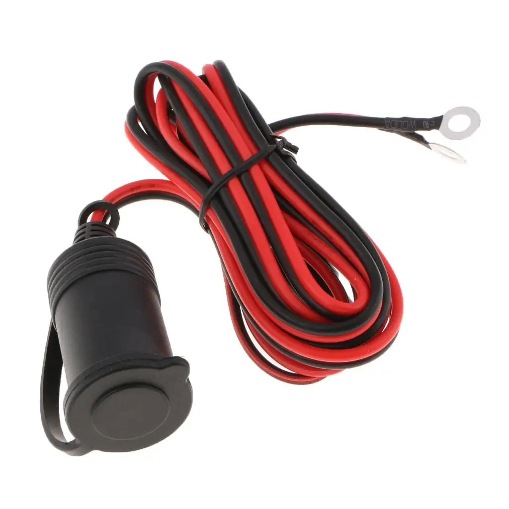 Adapter Socket Female Car 12V Cigar Plug Lighter Connector Cable 2 Meter